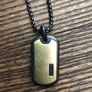 David Yurman Dog Tag with chain
